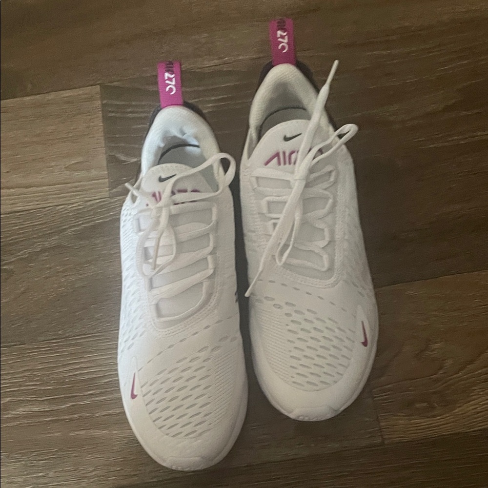 Nike Air Sneakers in White with Pink Details